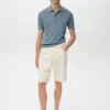 Polohemd aus Baumwollstrick mit Spitzenmuster Polohemd aus Baumwollstrick mit Spitzenmuster