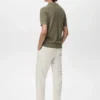 Polohemd aus Baumwollstrick mit Spitzenmuster Polohemd aus Baumwollstrick mit Spitzenmuster