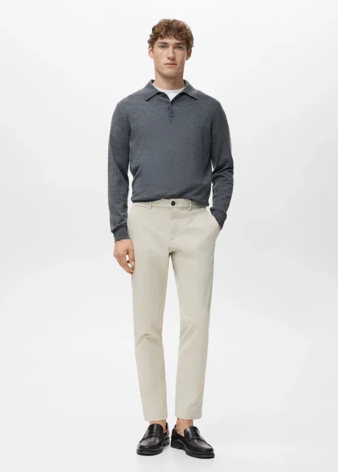 Prato kurze, konisch geschnittene Chino-Hose