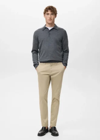 Prato kurze, konisch geschnittene Chino-Hose