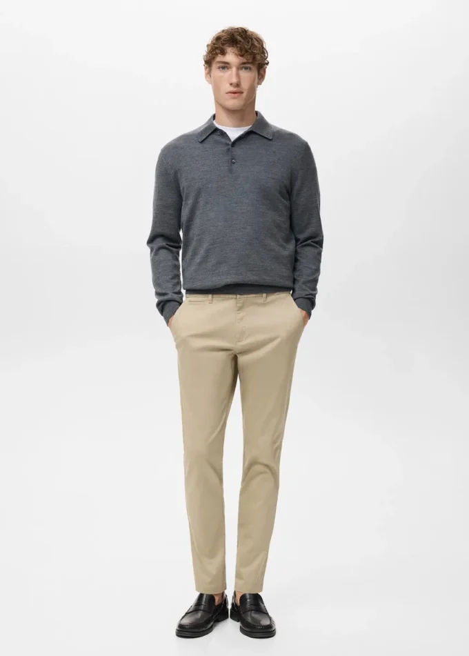 Prato kurze, konisch geschnittene Chino-Hose