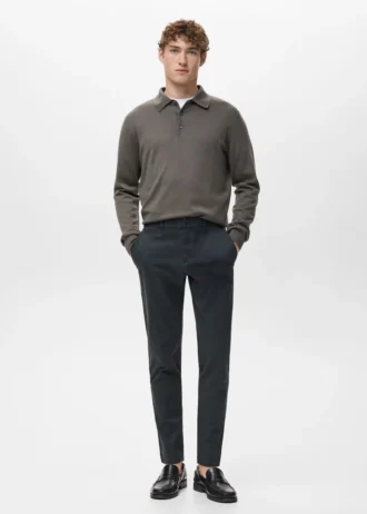 Prato kurze, konisch geschnittene Chino-Hose
