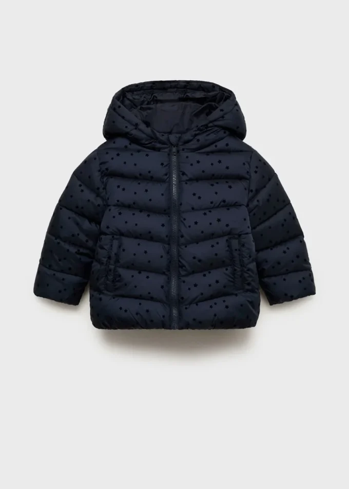 Pufferjacke mit Sternen