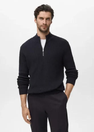 Pullover aus 100 % Baumwolle mit Perkins-Ausschnitt