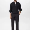 Pullover aus 100 % Baumwolle mit Perkins-Ausschnitt Pullover aus 100 % Baumwolle mit Perkins-Ausschnitt