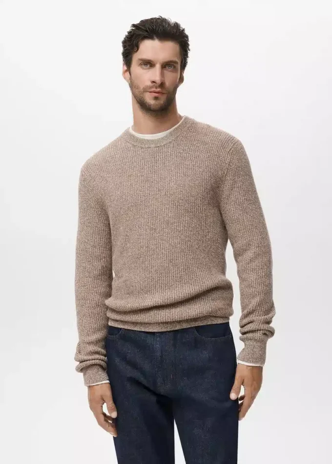 Pullover aus 100 % Baumwolle mit Sprenkeln Pullover aus 100 % Baumwolle mit Sprenkeln