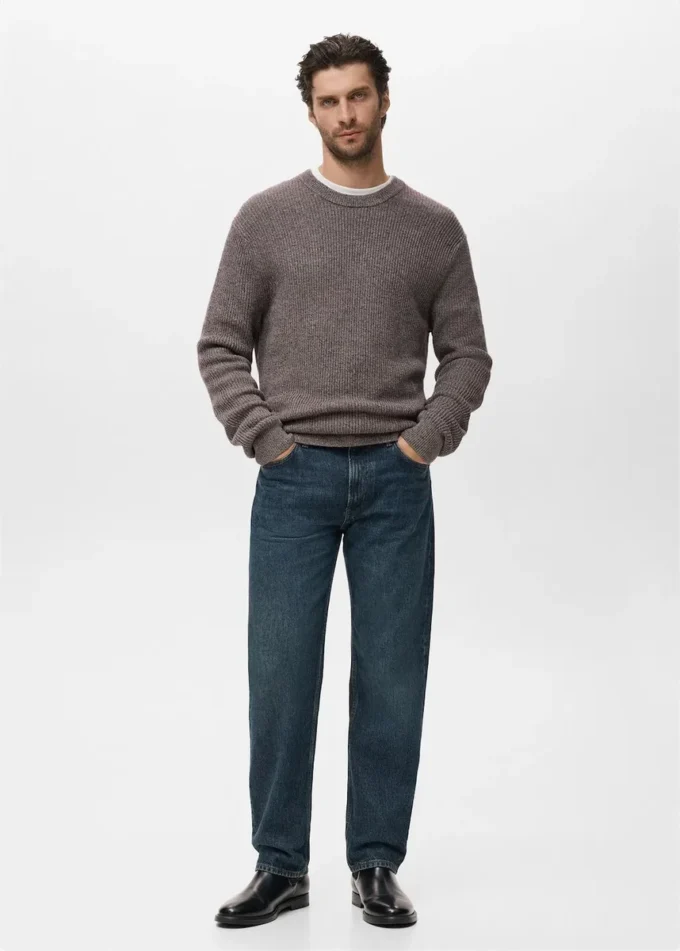Pullover aus 100 % Baumwolle mit Sprenkeln Pullover aus 100 % Baumwolle mit Sprenkeln