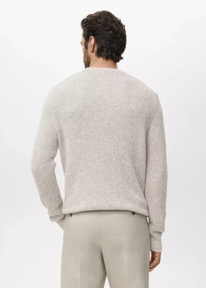 Pullover aus 100 % Baumwolle mit Sprenkeln Pullover aus 100 % Baumwolle mit Sprenkeln