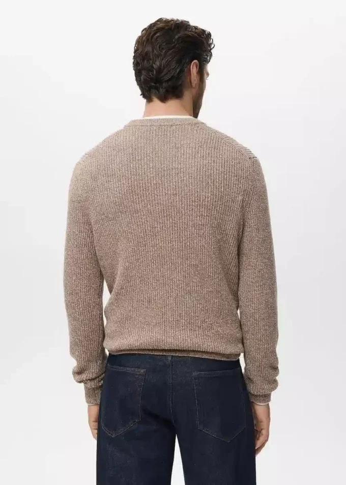 Pullover aus 100 % Baumwolle mit Sprenkeln Pullover aus 100 % Baumwolle mit Sprenkeln