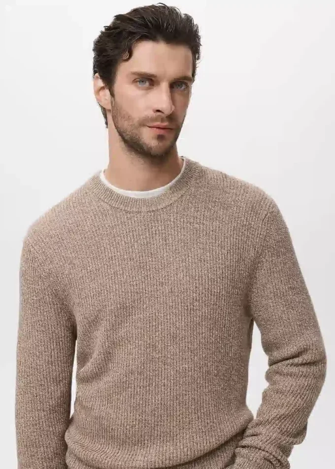 Pullover aus 100 % Baumwolle mit Sprenkeln Pullover aus 100 % Baumwolle mit Sprenkeln