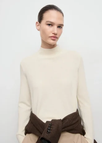 Pullover aus 100 % Kaschmir mit Perkins-Ausschnitt