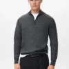Pullover aus 100 % Merinowolle mit Perkins-Kragen