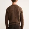 Pullover aus 100 % Wolle mit Zopfmuster Pullover aus 100 % Wolle mit Zopfmuster