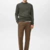 Pullover aus Wollmischung mit geripptem Kragen