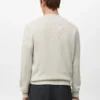 Pullover aus Wollmischung mit geripptem Kragen