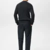 Pullover aus Wollmischung mit geripptem Kragen