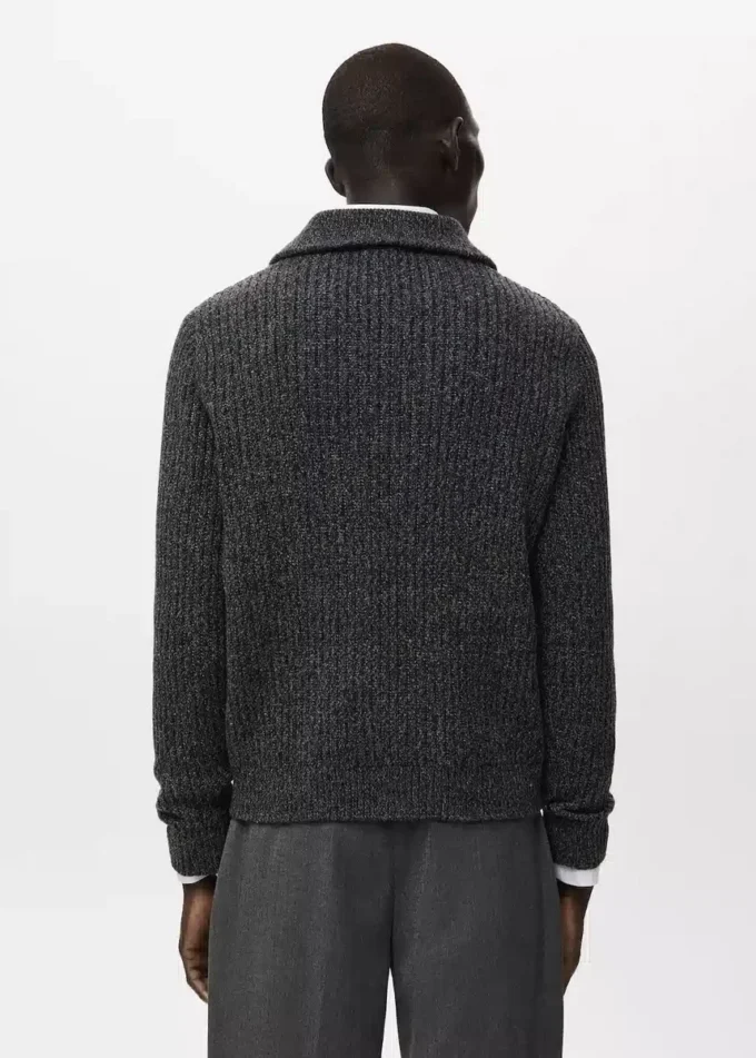 Pullover aus Wollmischung mit Reißverschluss