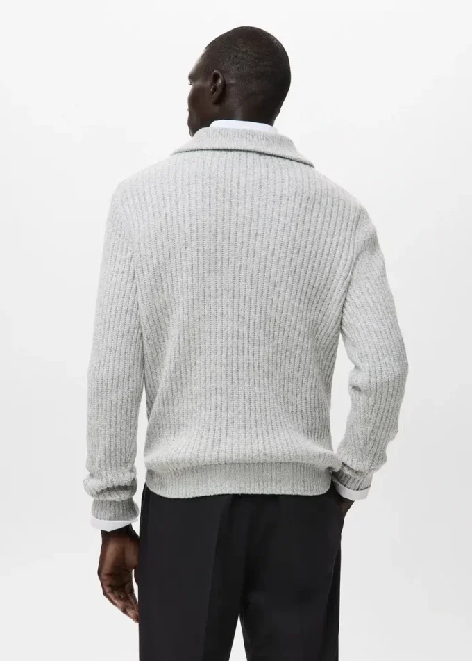 Pullover aus Wollmischung mit Reißverschluss