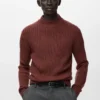 Pullover aus Wollmischung mit Rippstrick Pullover aus Wollmischung mit Rippstrick