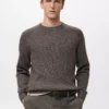 Pullover aus Wollmischung mit Rippstrick