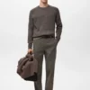 Pullover aus Wollmischung mit Rippstrick