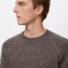 Pullover aus Wollmischung mit Rippstrick