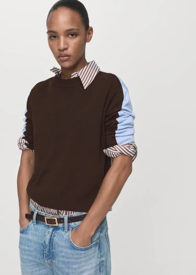 Pullover mit kombiniertem Design Pullover mit kombiniertem Design