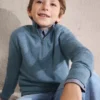 Pullover mit Reißverschluss am Hals Pullover mit Reißverschluss am Hals