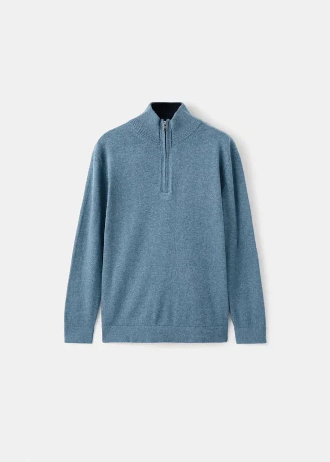 Pullover mit Reißverschluss am Hals Pullover mit Reißverschluss am Hals