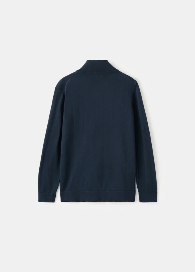 Pullover mit Reißverschluss am Hals Pullover mit Reißverschluss am Hals