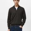 Pullover mit Reißverschluss aus 100 % Merinowolle