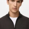 Pullover mit Reißverschluss aus 100 % Merinowolle