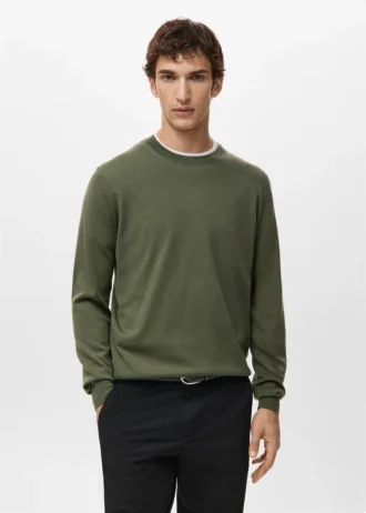 Pullover mit Rundhalsausschnitt aus 100 % Merinowolle