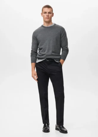 Pullover mit Rundhalsausschnitt aus 100 % Merinowolle