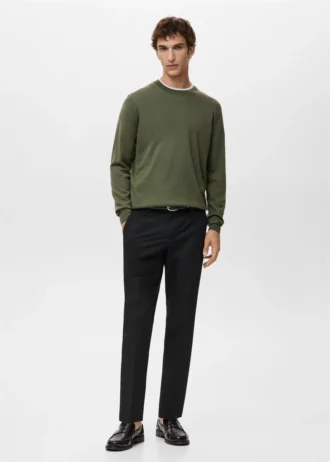Pullover mit Rundhalsausschnitt aus 100 % Merinowolle