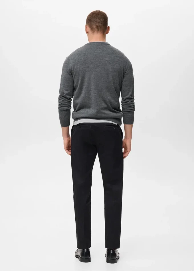 Pullover mit Rundhalsausschnitt aus 100 % Merinowolle
