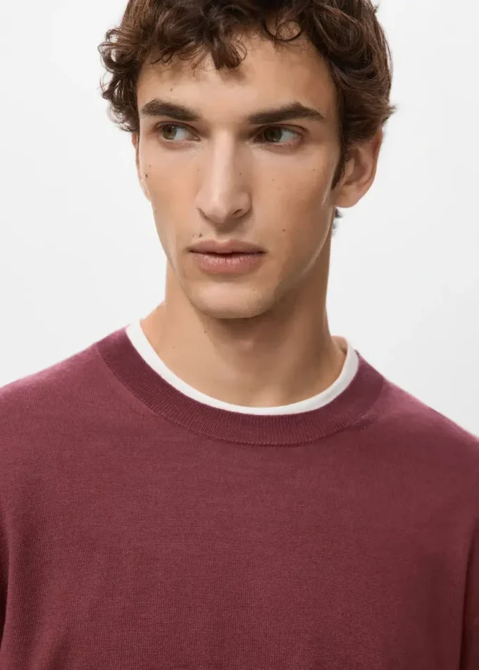 Pullover mit Rundhalsausschnitt aus 100 % Merinowolle
