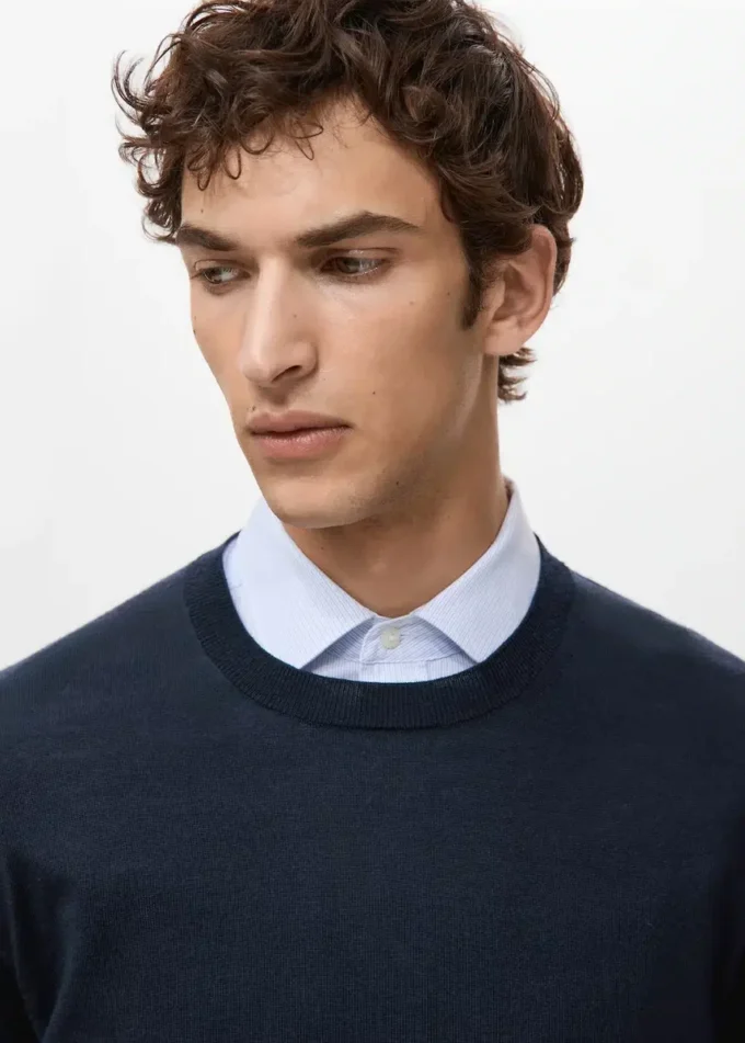 Pullover mit Rundhalsausschnitt aus 100 % Merinowolle