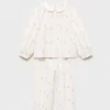 Pyjama mit Baby-Kragen und Print Pyjama mit Baby-Kragen und Print