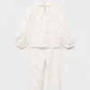 Pyjama mit Baby-Kragen und Print Pyjama mit Baby-Kragen und Print