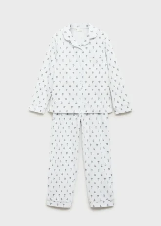 Pyjama mit Blumenmuster