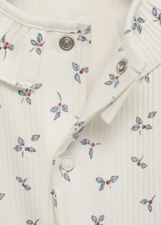 Pyjama mit Blumenmuster und Baby-Ausschnitt