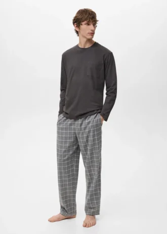 Pyjama-Set aus karierter Baumwolle