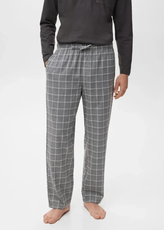 Pyjama-Set aus karierter Baumwolle Pyjama-Set aus karierter Baumwolle