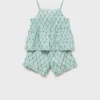 Pyjama-Shorts mit Rüschen