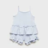 Pyjama-Shorts mit Rüschen