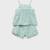 Pyjama-Shorts mit Rüschen