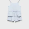 Pyjama-Shorts mit Rüschen