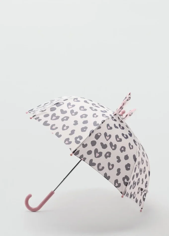 Regenschirm mit Leopardenmuster und Ohren Regenschirm mit Leopardenmuster und Ohren