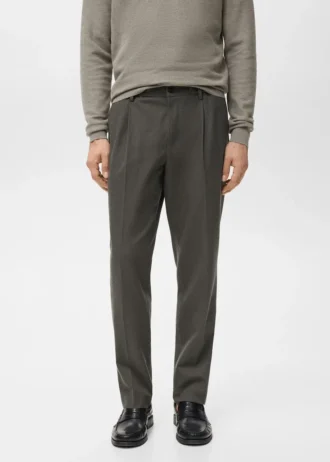 Regular Fit Cordhose mit Bundfalten